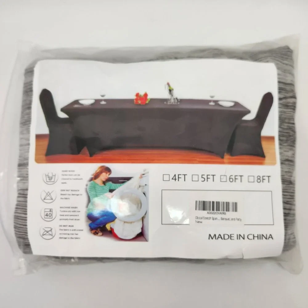 Obstal Stretch Spandex Tablecloth Cover for Standard Folding Tables